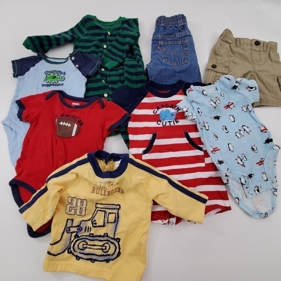 Boys Lot of 8 Size 6 9‎ 12 Month Shorts One Piece C - Picture 2 of 5